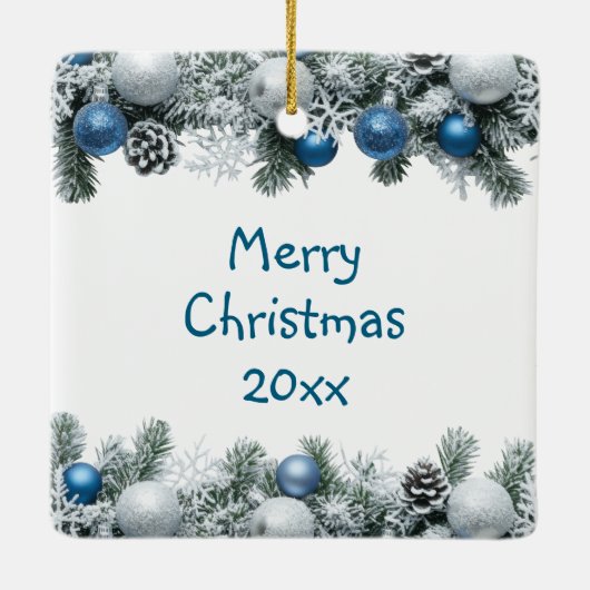 キッテンスリープフェスティバルフロントポーチクリスマス セラミックオーナメント (裏面)