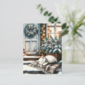 キッテンスリープフェスティバルフロントポーチクリスマス ポストカード (スタンド正面)