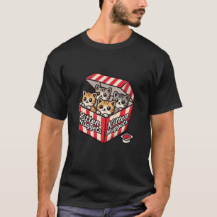 キッテンナゲッおもしろいトかわいいフードプリン猫好きシック Tシャツ
