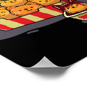 キッテンナゲットフードプリン猫好きギフトチキンナグ ポスター (角)