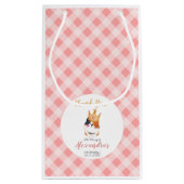 キッテンニャーピンククラウンガールキティキャット誕生日 スモールペーパーバッグ (裏面)