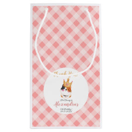 キッテンニャーピンククラウンガールキティキャット誕生日 スモールペーパーバッグ