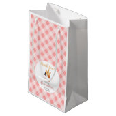 キッテンニャーピンククラウンガールキティキャット誕生日 スモールペーパーバッグ (正面アングル)