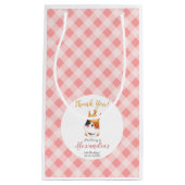 キッテンニャーピンククラウンガールキティキャット誕生日 スモールペーパーバッグ (正面)