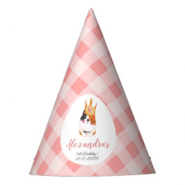 キッテンニャーピンククラウンガールキティキャット誕生日 パーティーハット