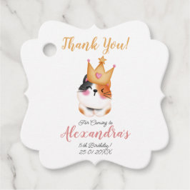 キッテンニャーピンククラウンガールキティキャット誕生日 フェイバータグ