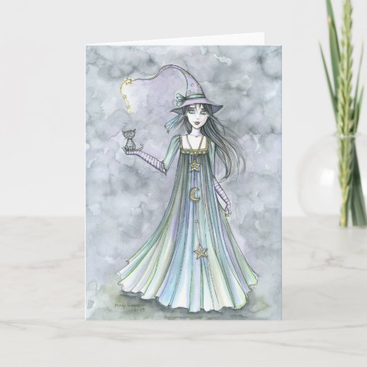 キッテンハロウィンカード付き魔女 カード (正面)