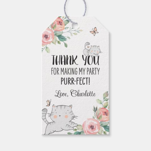 キッテンバースデーパーティーメッセージカードプロジェクトメッセージカード ギフトタグ (正面)