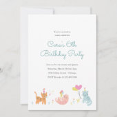 キッテンパーティー誕生日招待状 招待状 (正面)