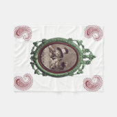 キッテンピンクホワイトカスタムフリースブランケット フリースブランケット (正面(横))