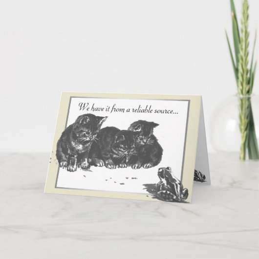 キッテンフロッグ誕生日 カード (正面)