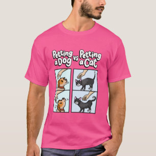 【キッテンペットラバーミーム】犬ペッティングvs.ペッティング tシャツ