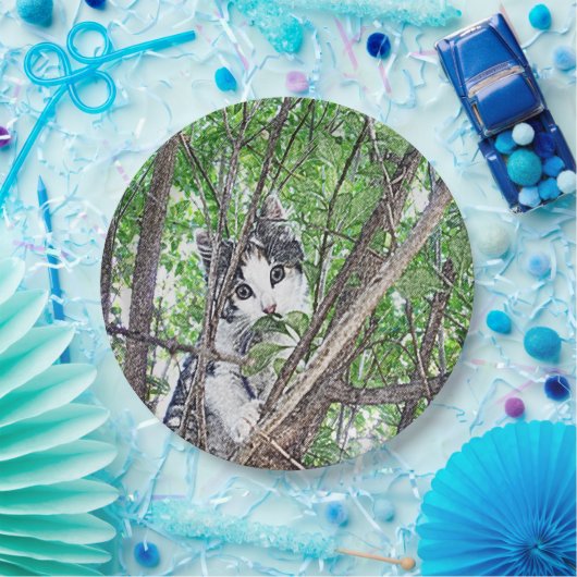 キッテンペンシルスケッチ、紙プレート ペーパープレート (パーティー)