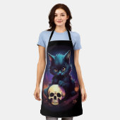 キッテンホラースカル エプロン (着用した状態)