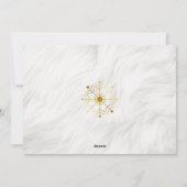 キッテンホワイトファー金ゴールドハッピーホリデーカード シーズンカード (裏面)