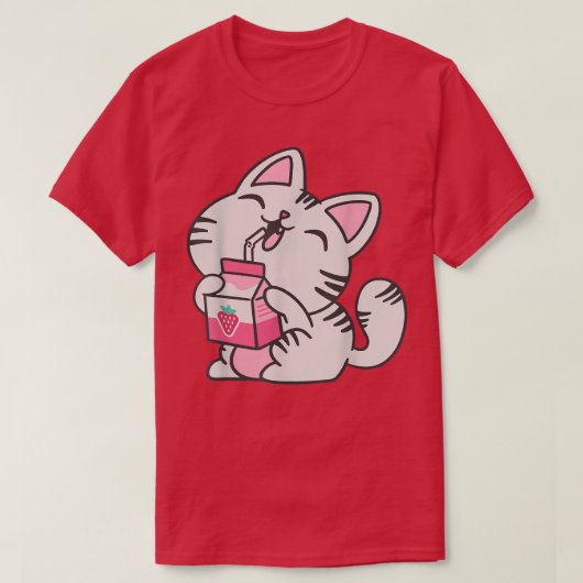 キッテンミルクドリンクおたく猫ジャパンTシャツ Tシャツ (デザイン正面)