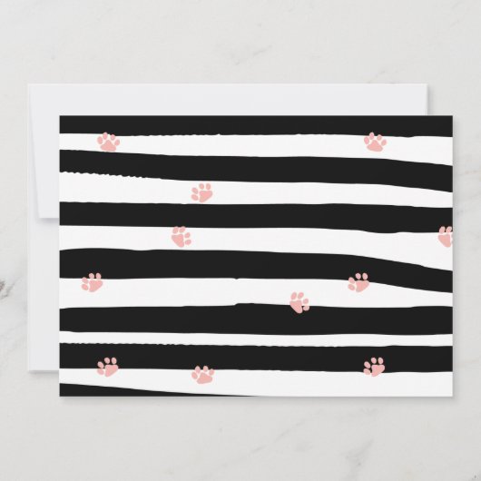 キッテンミーファースト誕生日フォト招待状 招待状 (裏面)