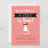 キッテンメセカンド誕生日招待状 招待状 (正面)