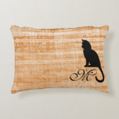 キッテンモノグラムシナモンベージュ色質感 アクセントクッション (正面)