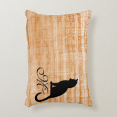 キッテンモノグラムシナモンベージュ色質感 アクセントクッション (正面(垂直))