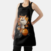 キッテンロックバンドおもしろい子猫ドラマー遊キャットD エプロン (インサイチュ)