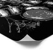 キッテンロックバンドドラマー猫遊のドラム ポスター (角)