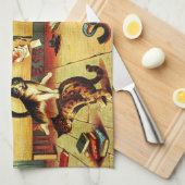 キッテン教室カオスルイスウェインティータオル キッチンタオル (四つ折り)