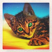 キッテン ガラスコースター (正面)