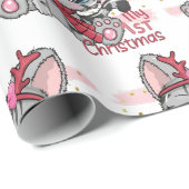 キッテン、マイ初めてのクリスマス包装紙 ラッピングペーパー (ロールコーナー)