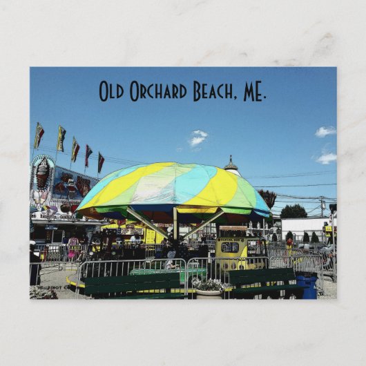 キッデスのカートラック遊園地のアトラクション ポストカード (正面)