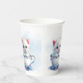 キットインカップブルーフラワーズ紙カップ 紙コップ (右)