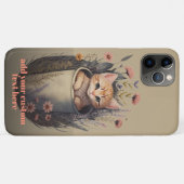 キットインカップワイルドフラワーキャットコテージコアカスタム Case-Mate iPhoneケース (裏面(横))