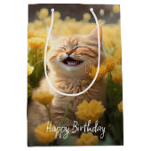 キットインフラワーズ誕生日 ミディアムペーパーバッグ (正面)