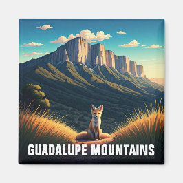 キットキツネインGuadalupe Mountains国立公園 マグネット