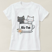 キットティーおもしろいキティ猫好きギフトファミリー猫 Tシャツ (デザイン正面)