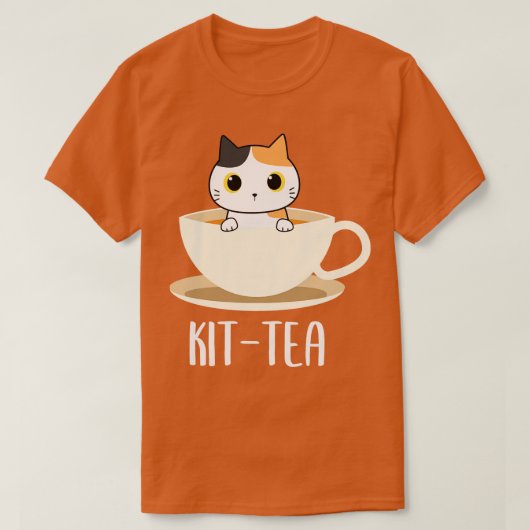 キットティーキャットおもしろい猫好き Tシャツ (デザイン正面)