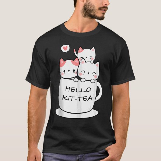 キットティーキャットかわいい猫と猫2 Tシャツ (正面)