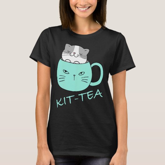 キットティーキャットかわいい猫と猫4 Tシャツ (正面)