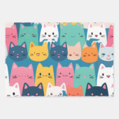 キットパターンカラフルラッピング紙 ラッピングペーパーシート (正面)