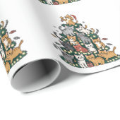 キットンおもしろいクリスマスツリーキャットペット動物愛好家 ラッピングペーパー (ロールコーナー)