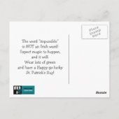 キットンおもしろいセントパトリックの日のカスタム ポストカード (裏面)