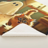 キットンおもしろいフレンド不気味デザイン シェルパブランケット (3/4)