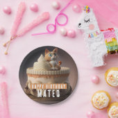 キットンお誕生日ケーキ- ペーパープレート (パーティー)