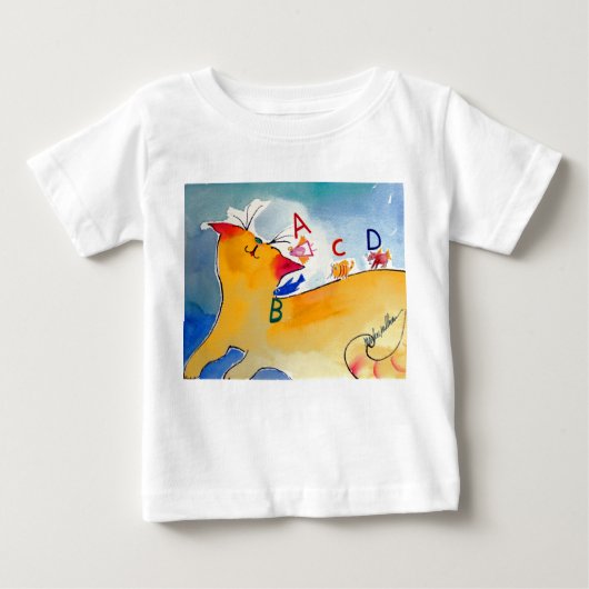 キットンとアルフベット ベビーTシャツ (正面)