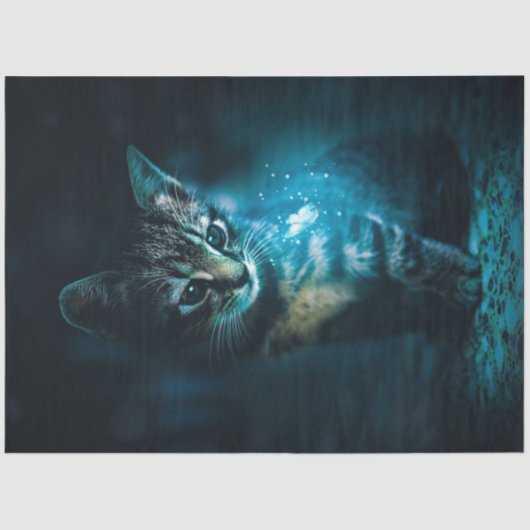 キットンと魔法ティッシュ/クラフト紙 薄葉紙 (正面)