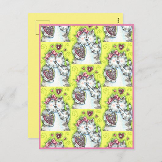 キットンの憧れのタレント・バレンタインのチョコレート シーズンポストカード (正面/裏面)