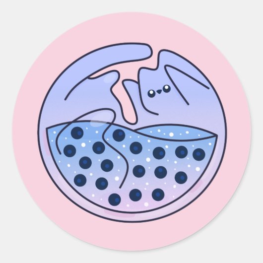 キットンクラシック丸ステッカー ラウンドシール (正面)