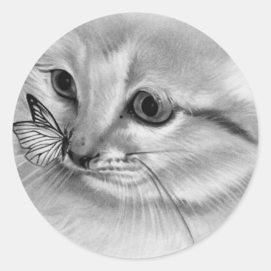 キットンバタフライステッカー ラウンドシール (正面)