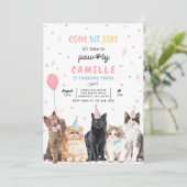 キットンパーティーレッズポーティキティキャット誕生日 招待状 (スタンド正面)