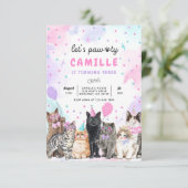 キットンパーティーレッズポーティキティキャット誕生日 招待状 (スタンド正面)
